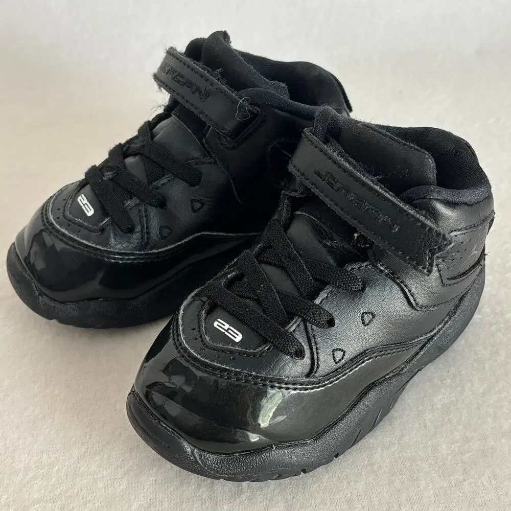 Nike Air Jordan Triple Black B'Loyal Toddler Basketball Sneakers Size 7C